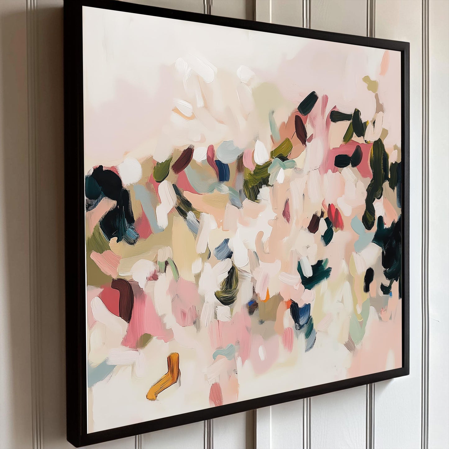 Pastel Abstract Wall Art Canvas Print · Modern Contemporary Decor · Living Room or Bedroom Wall Art · Earthy Tones - Soft Brushstroke Art