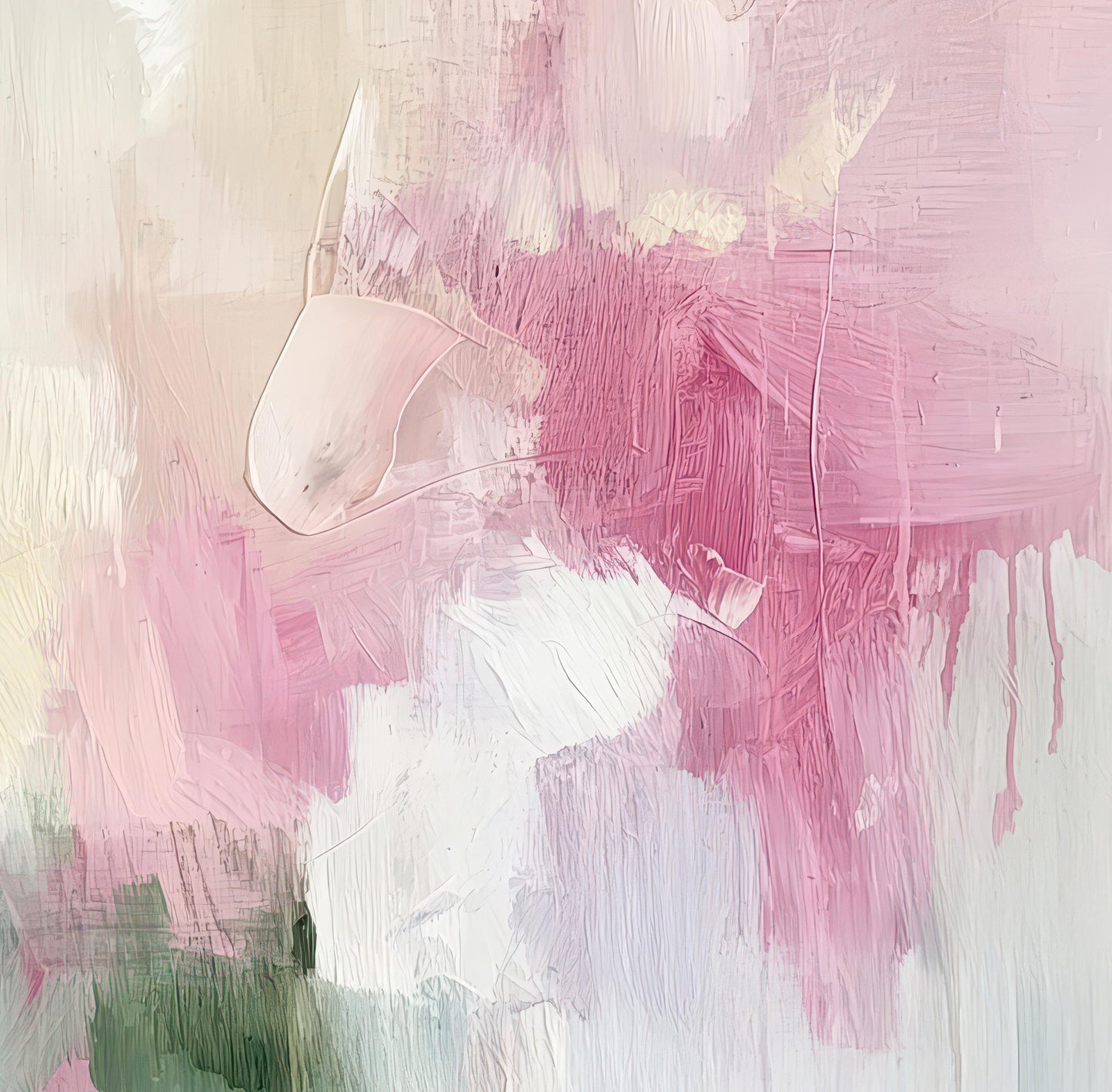 Pink Abstract Art Print on Canvas Wabi Sabi Wall Art Decor Blue Modern Canvas Print Wall Decor Abstract Art in Soft Tones Pastel Painting