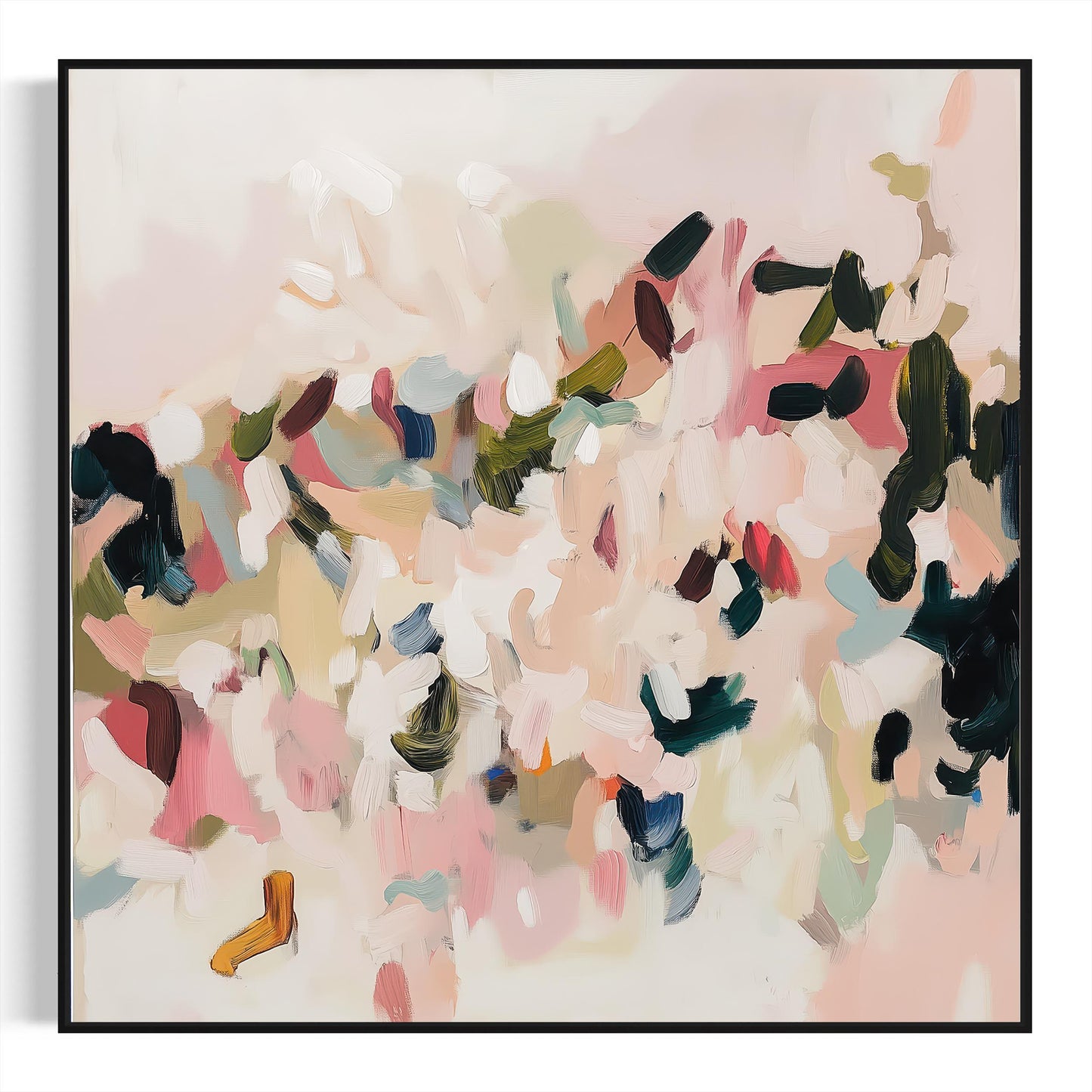Pastel Abstract Wall Art Canvas Print · Modern Contemporary Decor · Living Room or Bedroom Wall Art · Earthy Tones - Soft Brushstroke Art